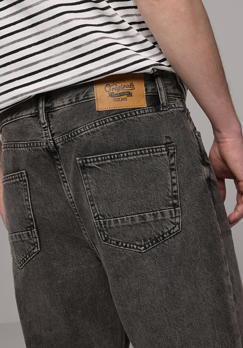 Loose Relaxed Fit   Erkek Green Cast Denim Jean Pantolon