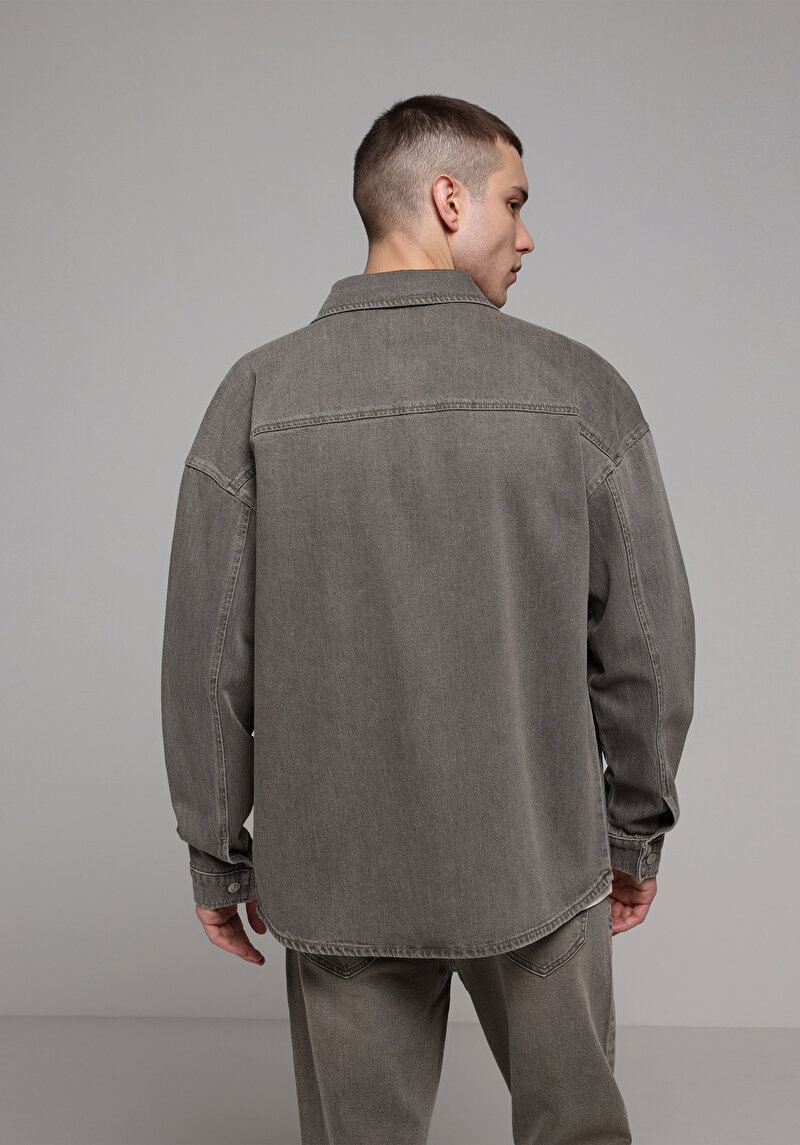 Regular Fit   Erkek Colour Denim Shacket