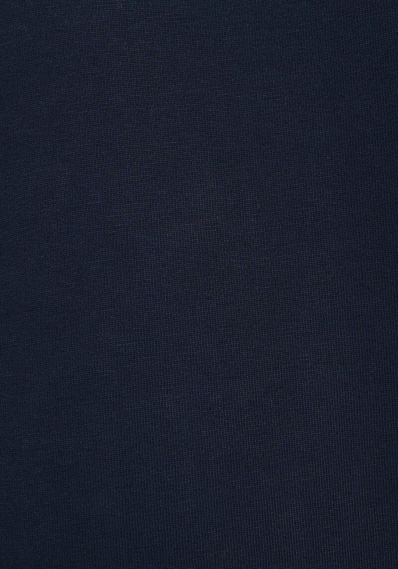 Oversize Fit V Yaka Düz Erkek Lacivert Kısa Kol Tişört