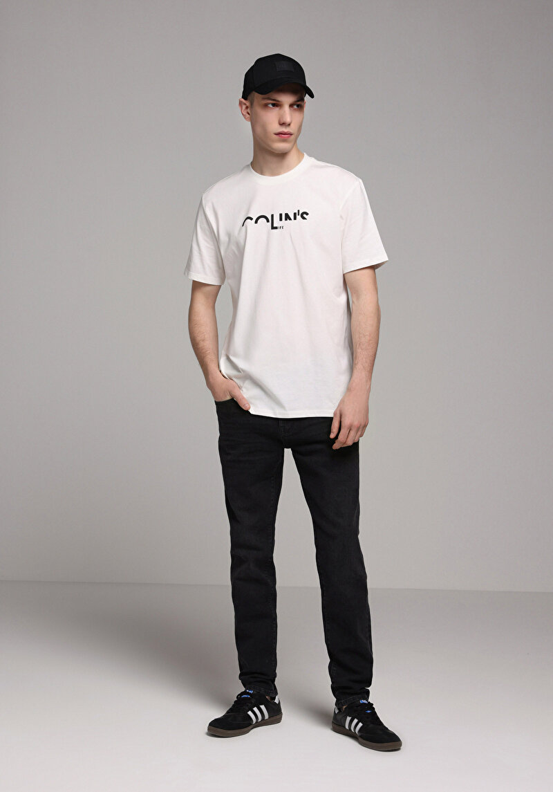 Slim Fit Erkek Black Black Denim Jean Pantolon