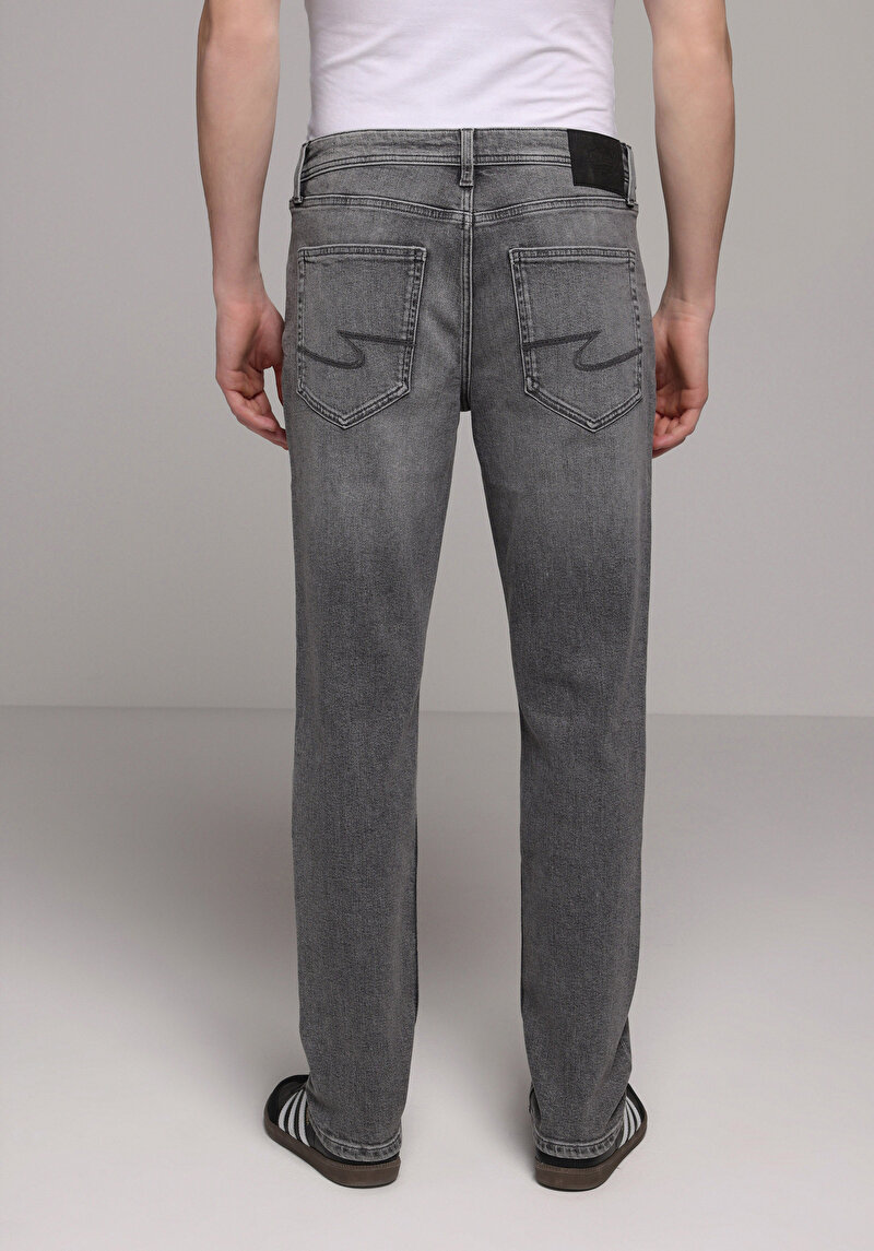 Straight Fit   Erkek Black Denim Jean Pantolon