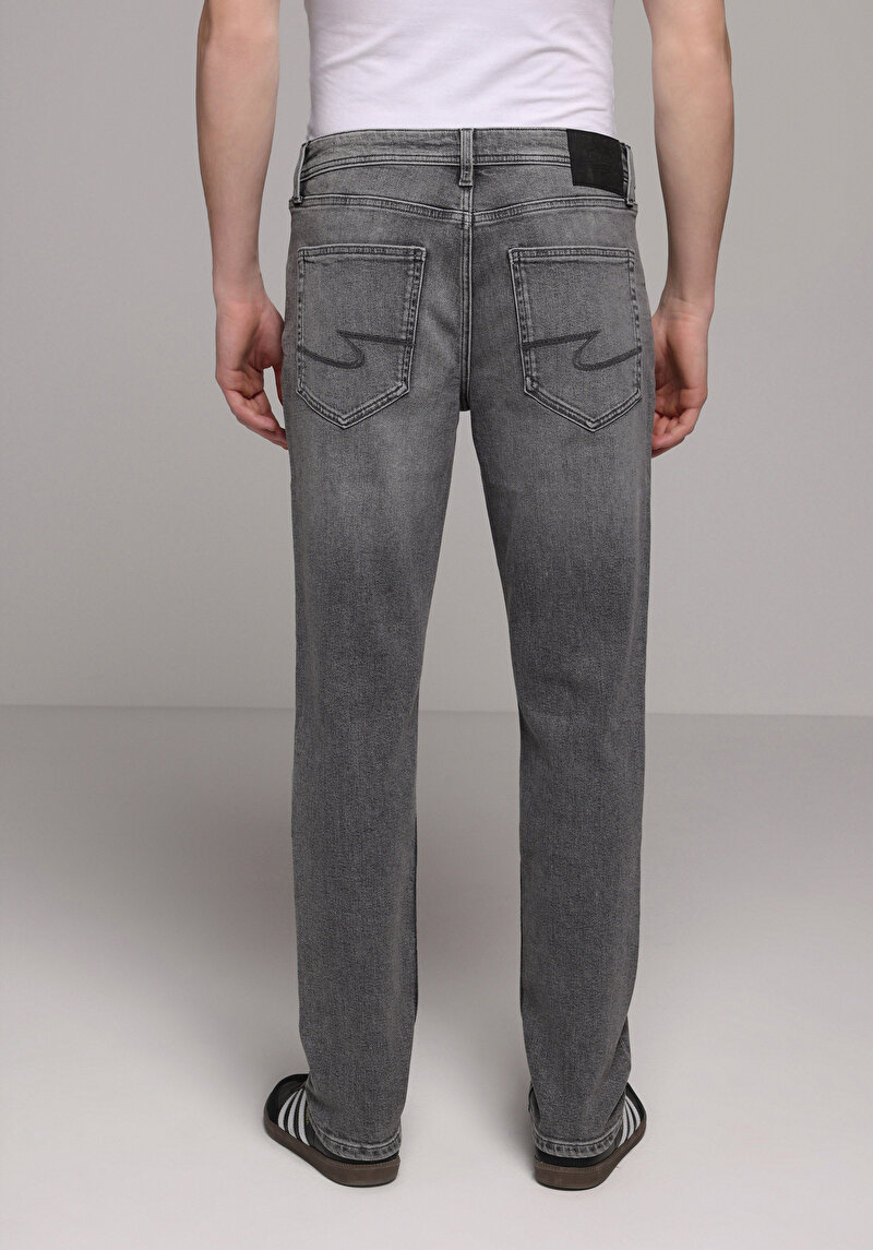 Straight Fit Erkek Black Denim Jean Pantolon