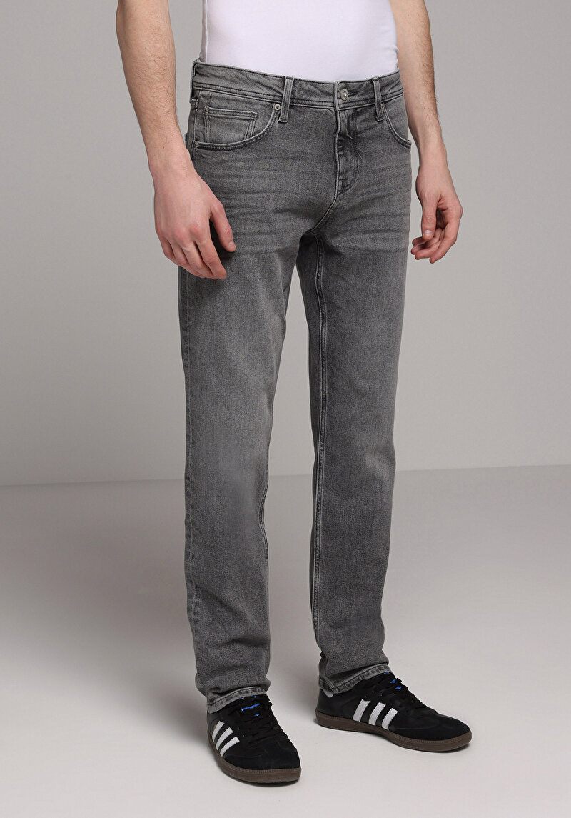 Straight Fit Erkek Black Denim Jean Pantolon