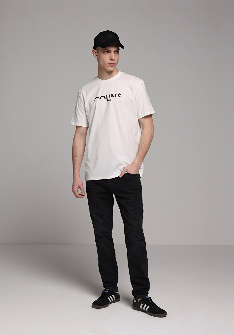 Regular Fit Yuvarlak Yaka Düz Erkek Beyaz Kısa Kol Tişört