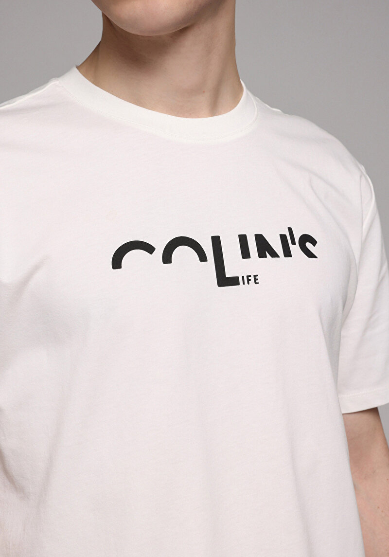 Regular Fit Yuvarlak Yaka Düz Erkek Beyaz Kısa Kol Tişört