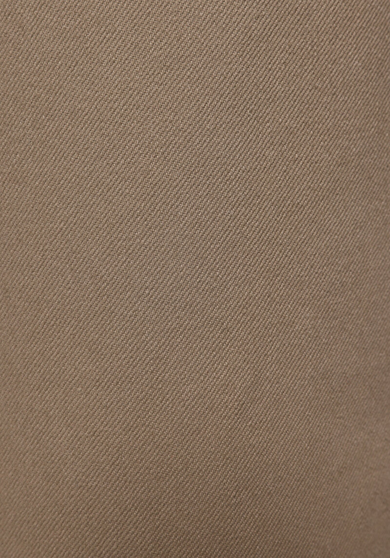 Relaxed Fit Orta Bel Bilekte Biten Geniş Paça Erkek Bej  Pantolon