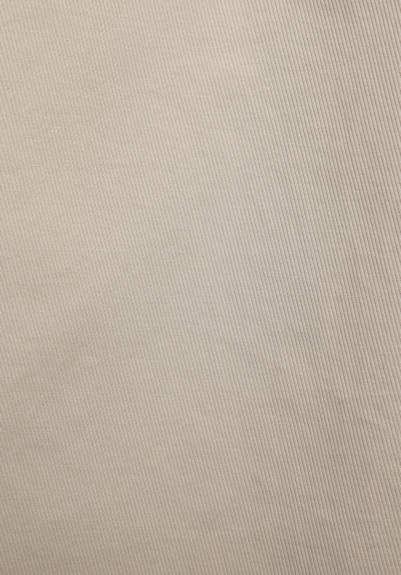 Relaxed Fit Shirt Neck Düz Erkek Bej Uzun Kol Gömlek