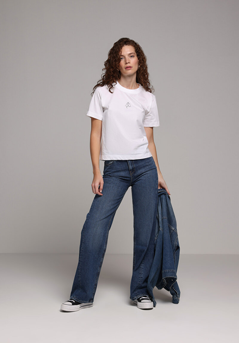 Regular Fit Kadın Dark İndigo Denim Jean Pantolon