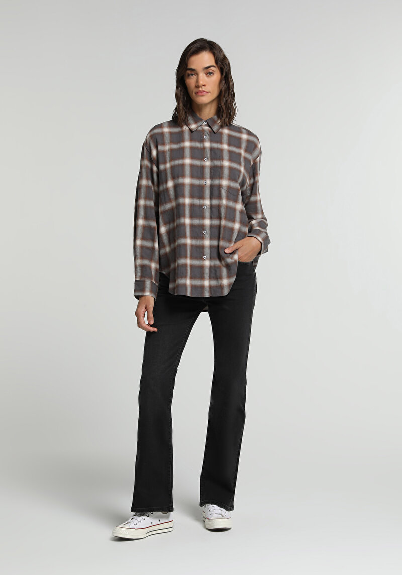 Regular Fit Kadın Anthracite Denim Jean Pantolon