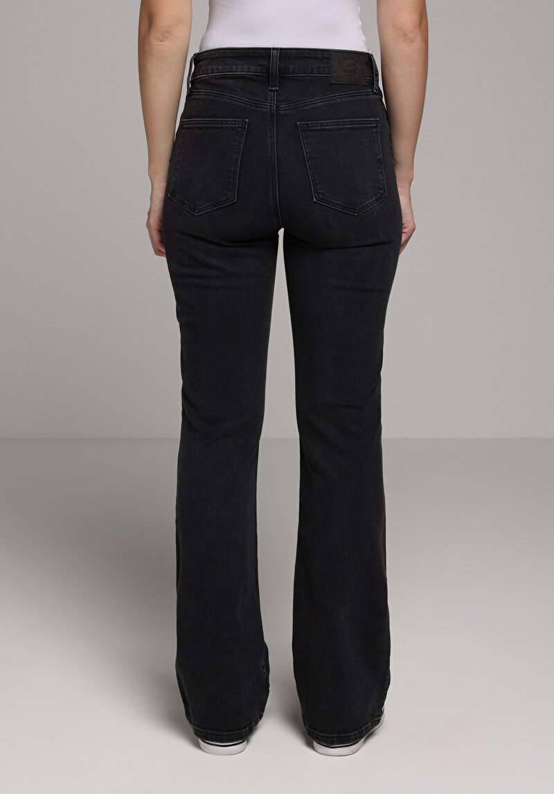 Regular Fit   Kadın Anthracite Denim Jean Pantolon