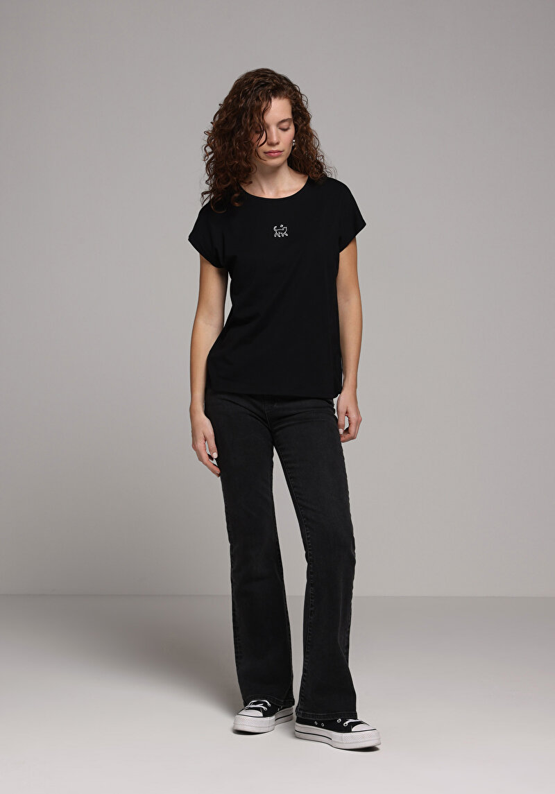 Regular Fit   Kadın Anthracite Denim Jean Pantolon