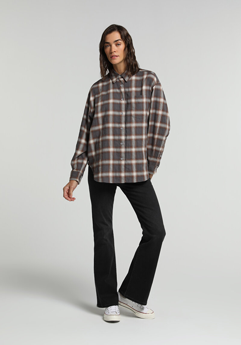 Regular Fit Kadın Anthracite Denim Jean Pantolon