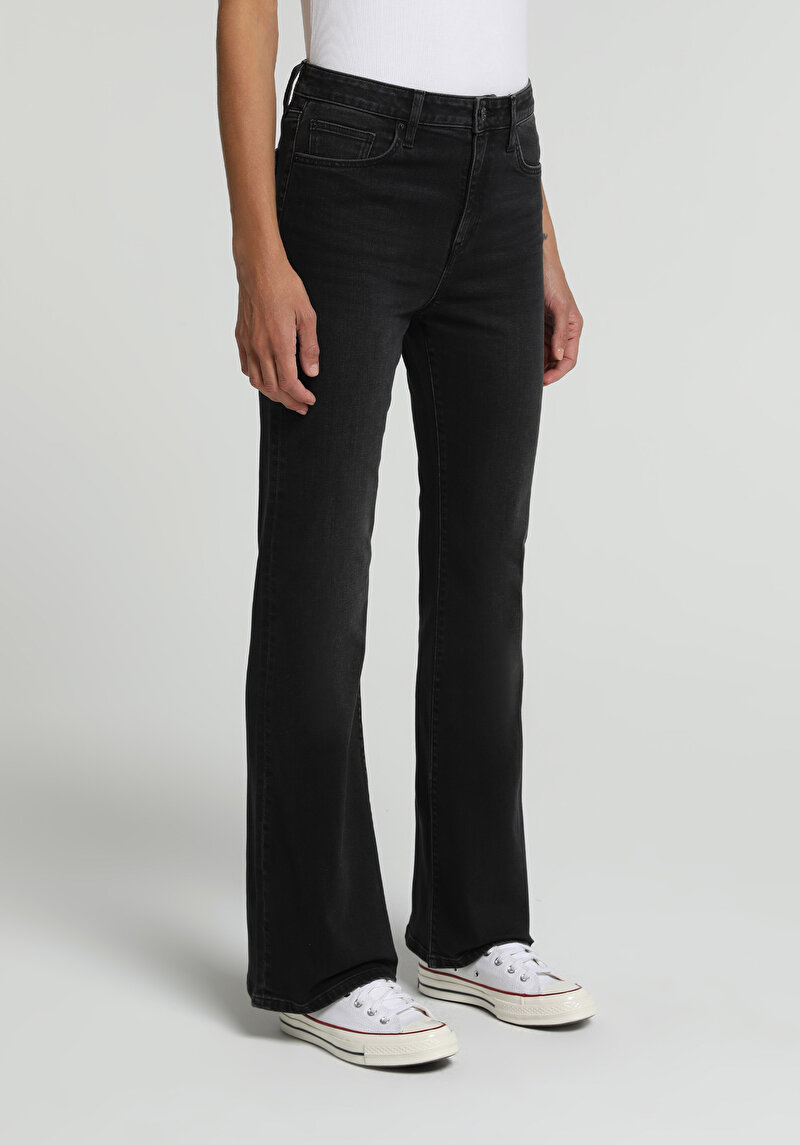Regular Fit Kadın Anthracite Denim Jean Pantolon