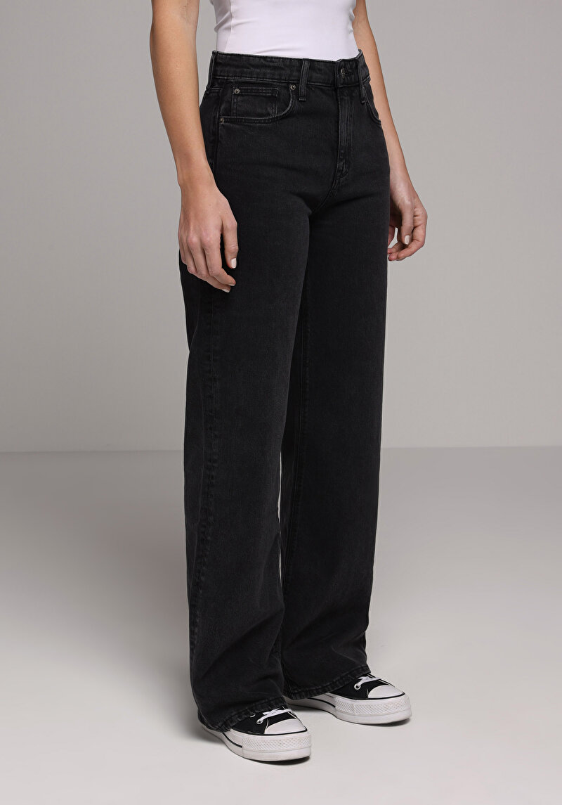 Regular Fit   Kadın Anthracite Denim Jean Pantolon