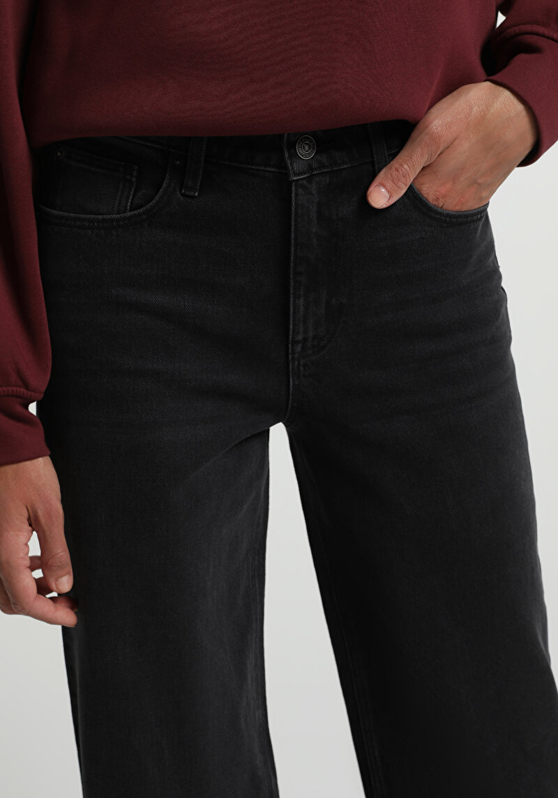 Regular Fit Kadın Anthracite Denim Jean Pantolon