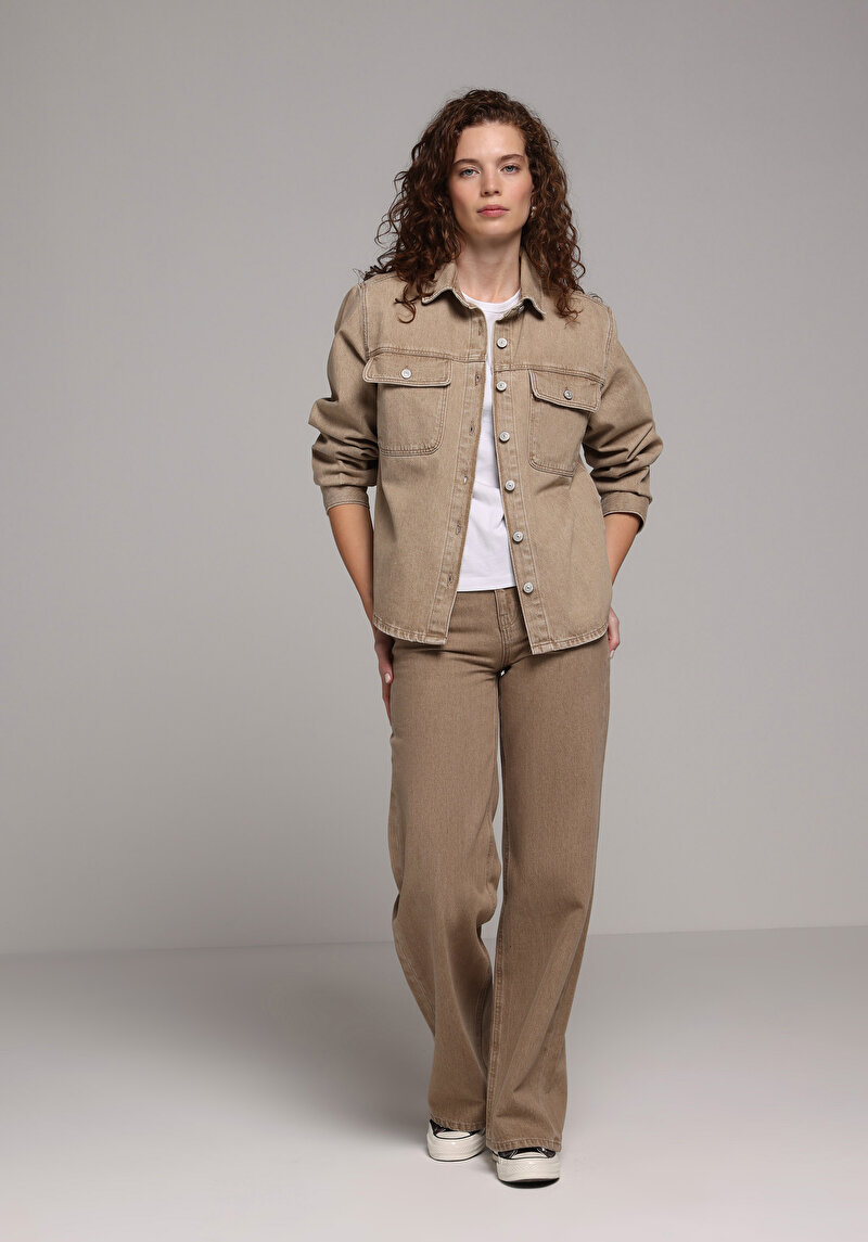 Regular Fit Kadın Colour Denim Shacket