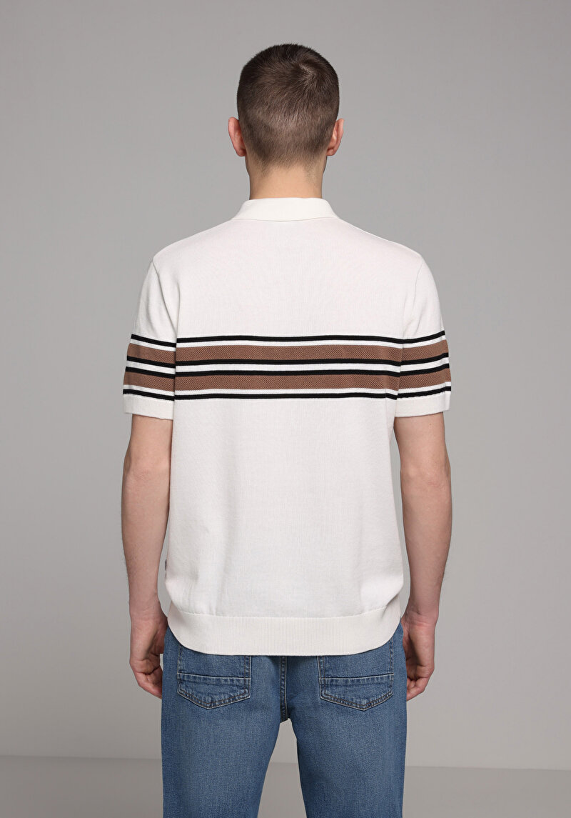 Regular Fit   Erkek Beyaz  Kazak