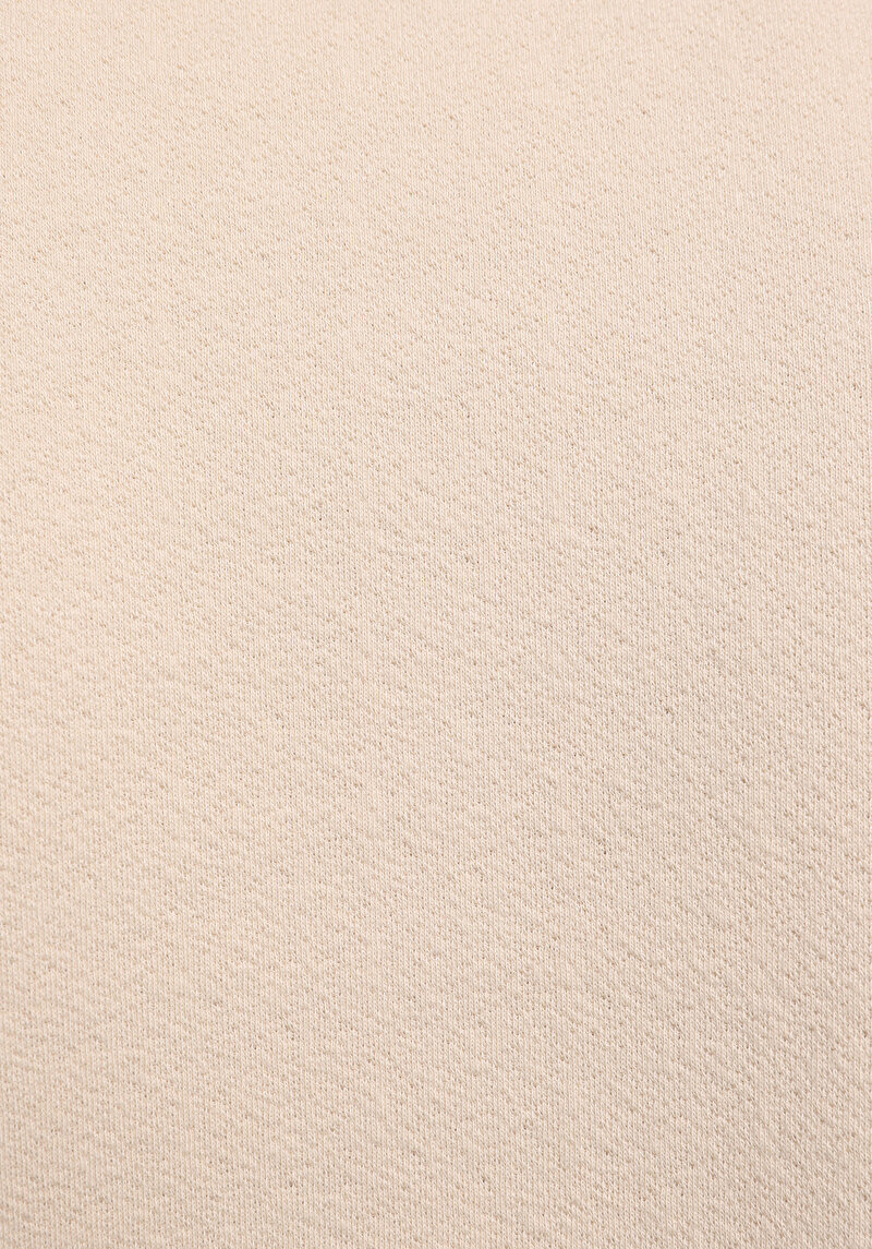 Comfort Fit Yuvarlak Yaka Düz Erkek Bej Kısa Kol Tişört