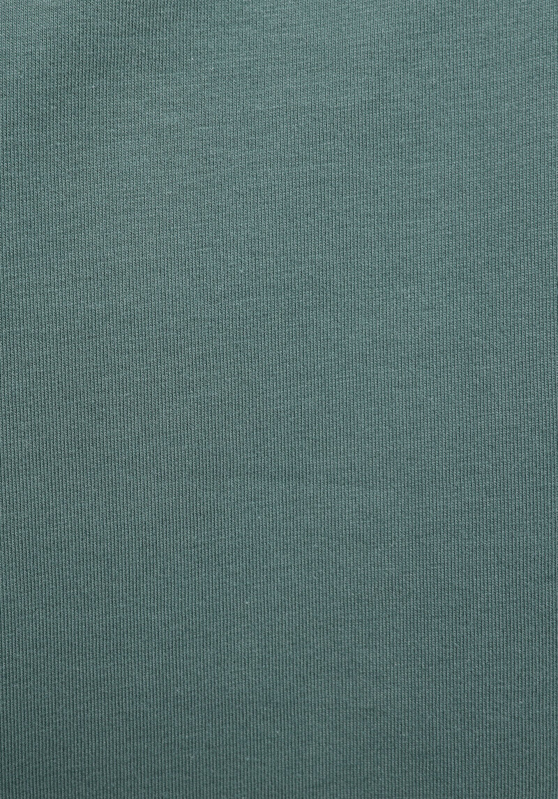 Regular Fit Yuvarlak Yaka Düz Erkek Yeşil Kısa Kol Tişört