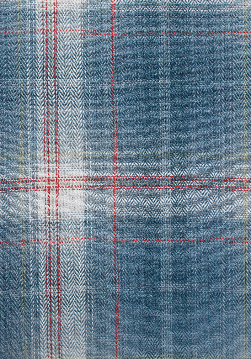 Regular Fit Shirt Neck Ekoseli Erkek Yeşil Uzun Kol Gömlek