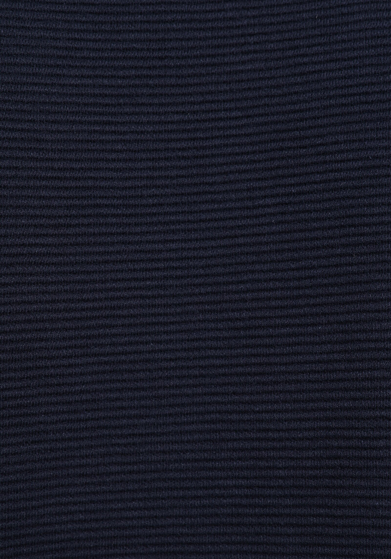 Comfort Fit Yuvarlak Yaka Düz Erkek Lacivert Kısa Kol Tişört