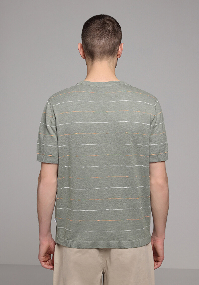 Regular Fit Erkek Yeşil Kazak