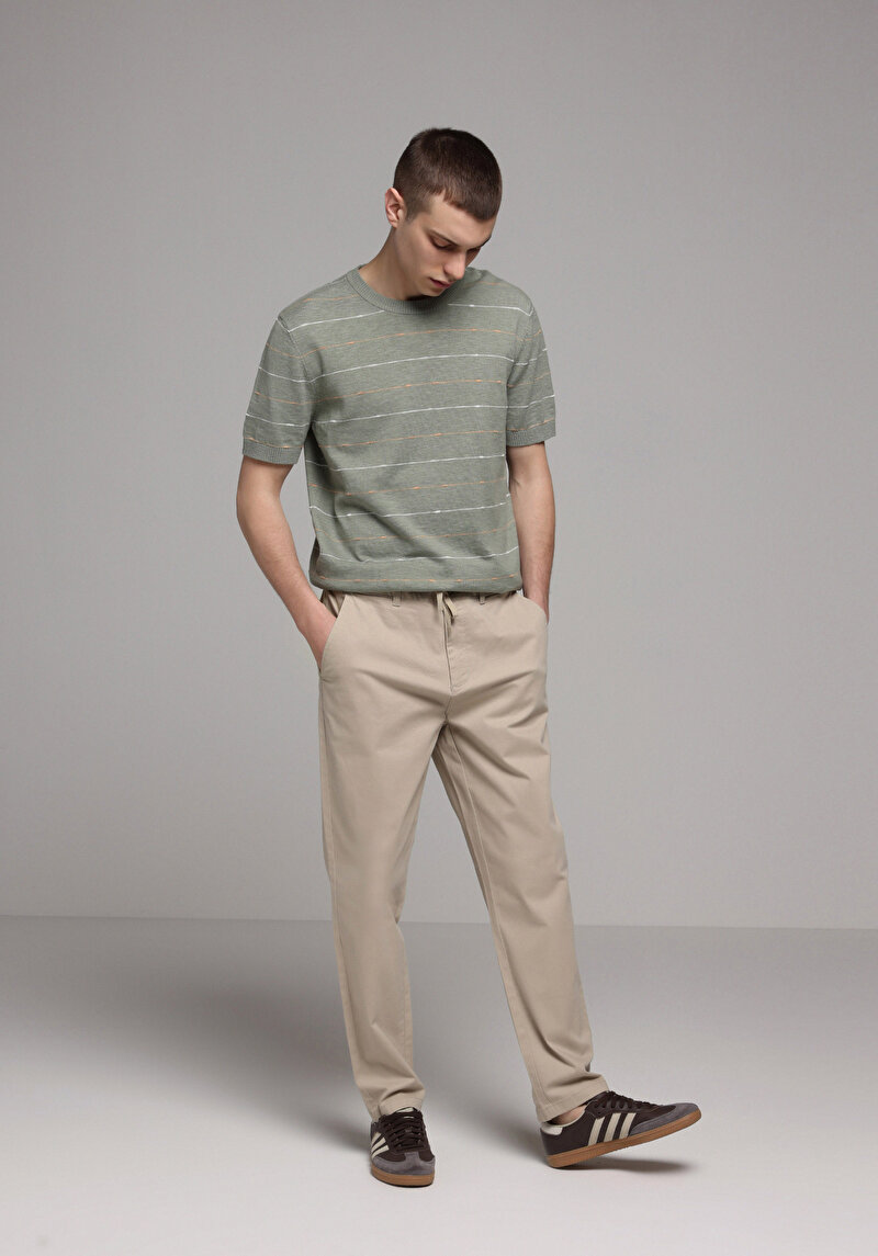 Regular Fit Erkek Yeşil Kazak