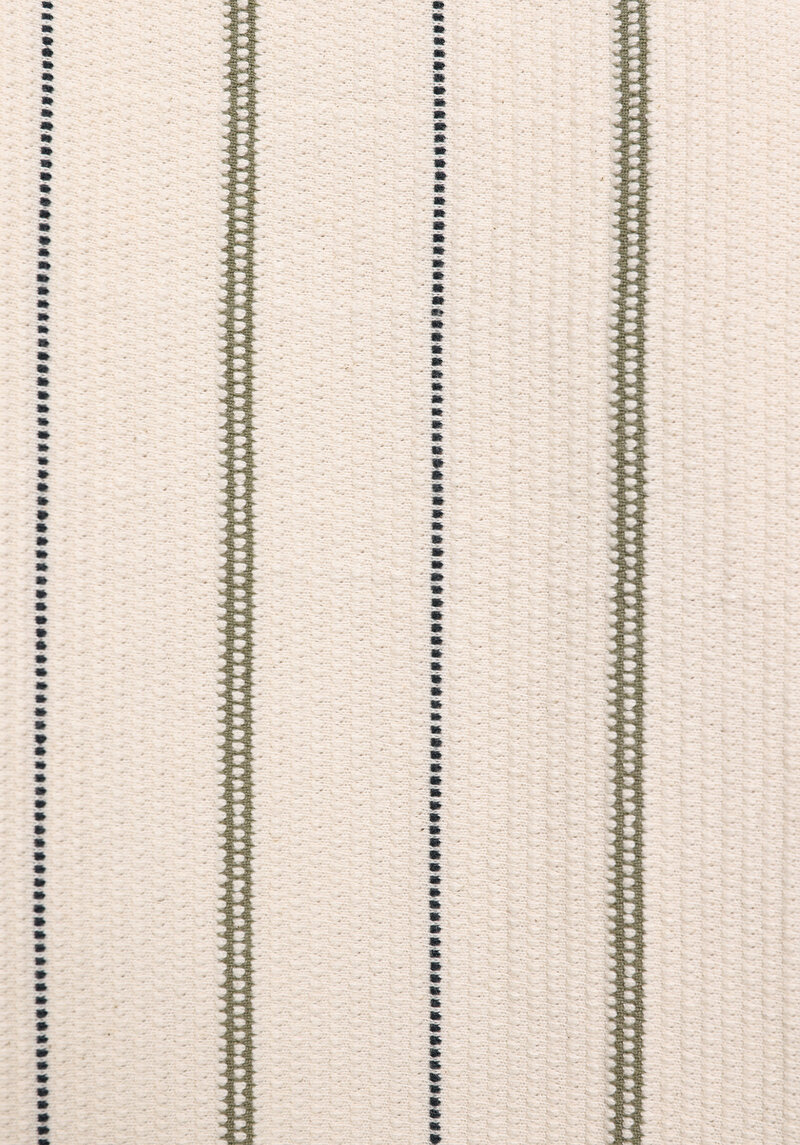 Comfort Fit Polo Yaka Çizgili Erkek Ekru Kısa Kol Tişört