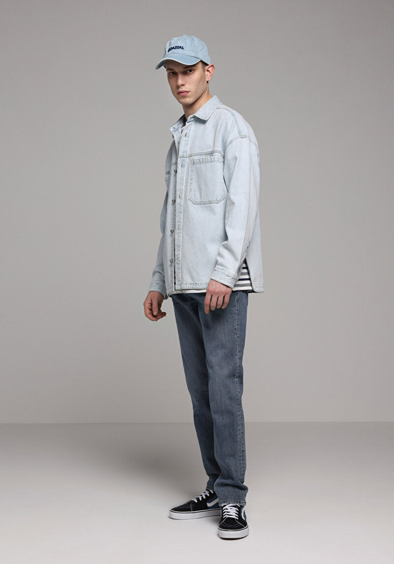 Straight Fit   Erkek Grey Denim Jean Pantolon