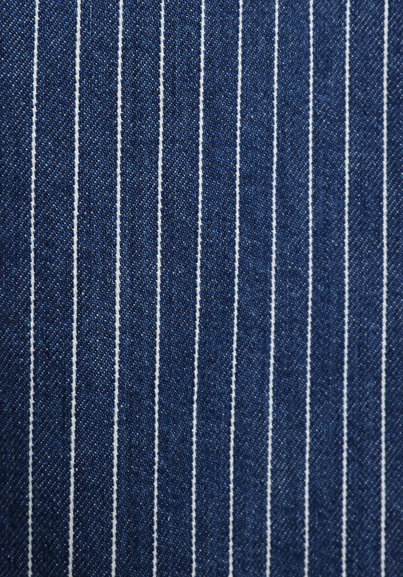 Oversize Fit   Erkek Stripe Denim Shacket