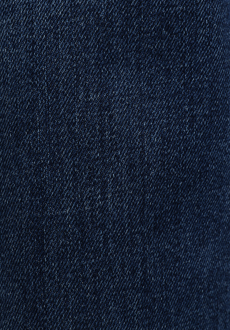 Straight Fit   Erkek Mid İndigo Denim Jean Pantolon