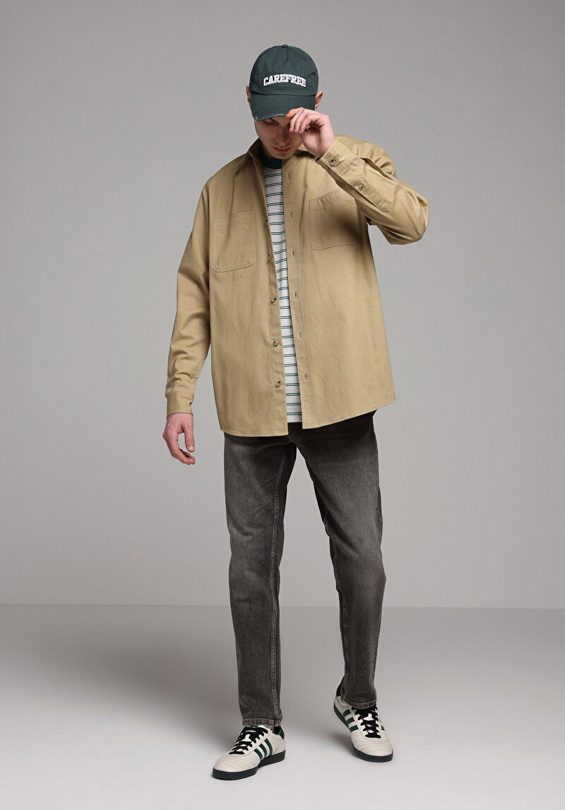 Regular Fit   Erkek Over Dyed Denim Jean Pantolon