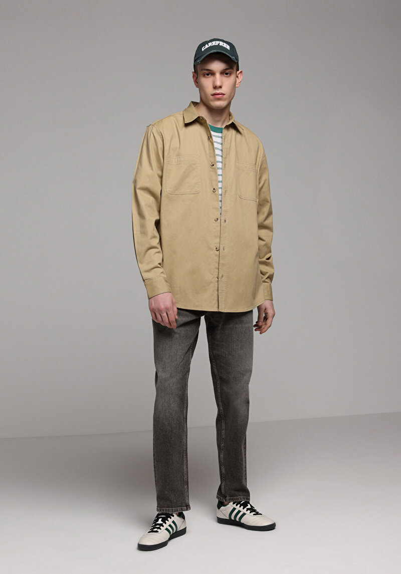 Regular Fit   Erkek Over Dyed Denim Jean Pantolon