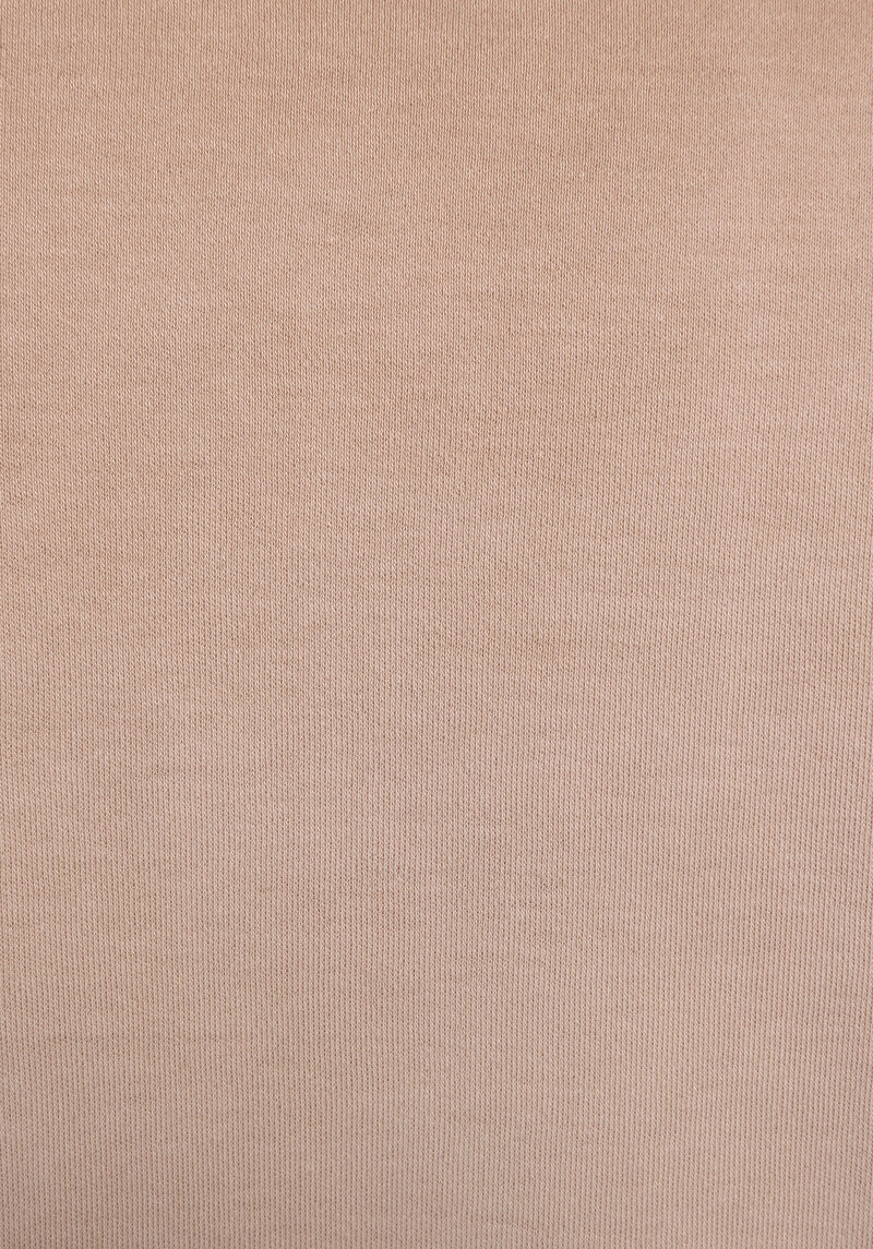 Regular Fit Yuvarlak Yaka Baskılı Kadın Bej Kısa Kol Tişört