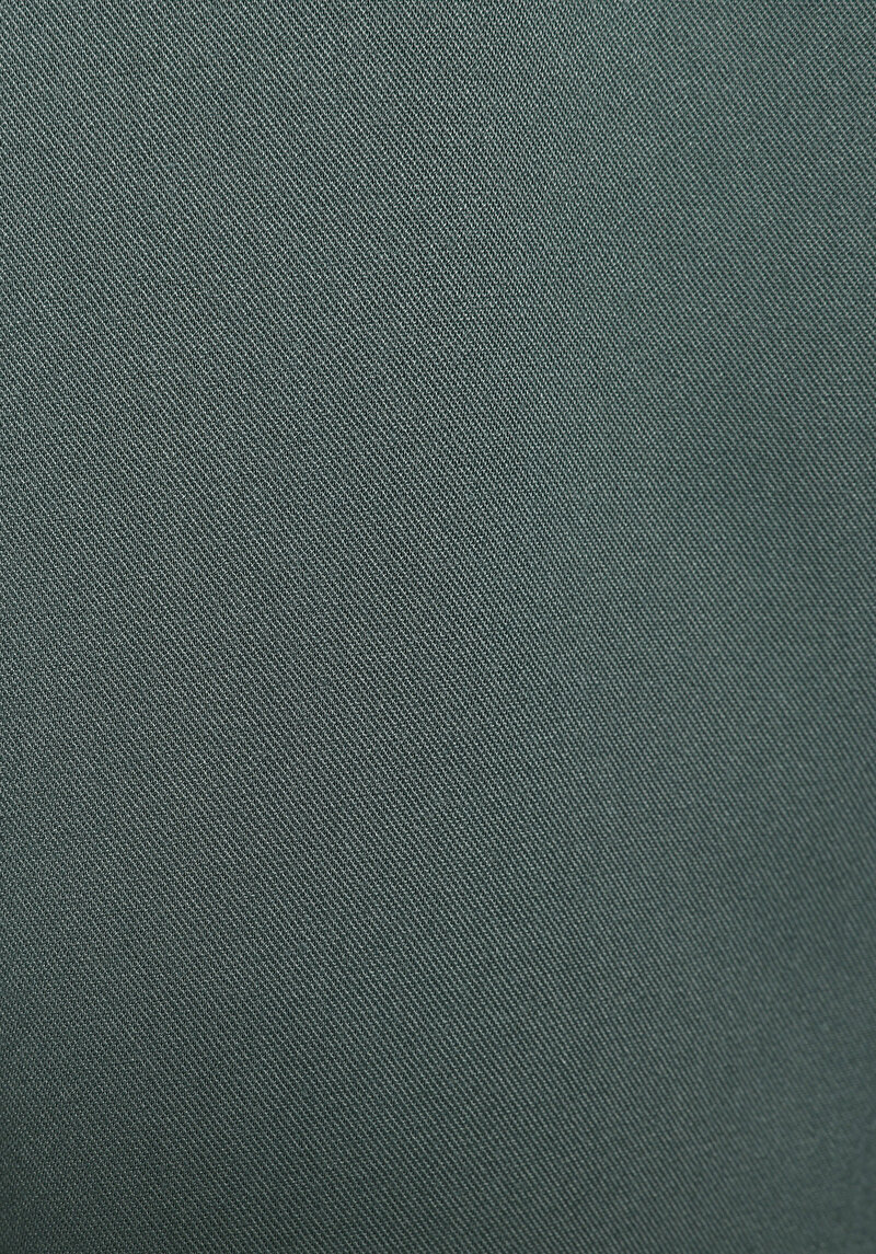 Regular Fit Shirt Neck Düz Kadın Yeşil Uzun Kol Gömlek