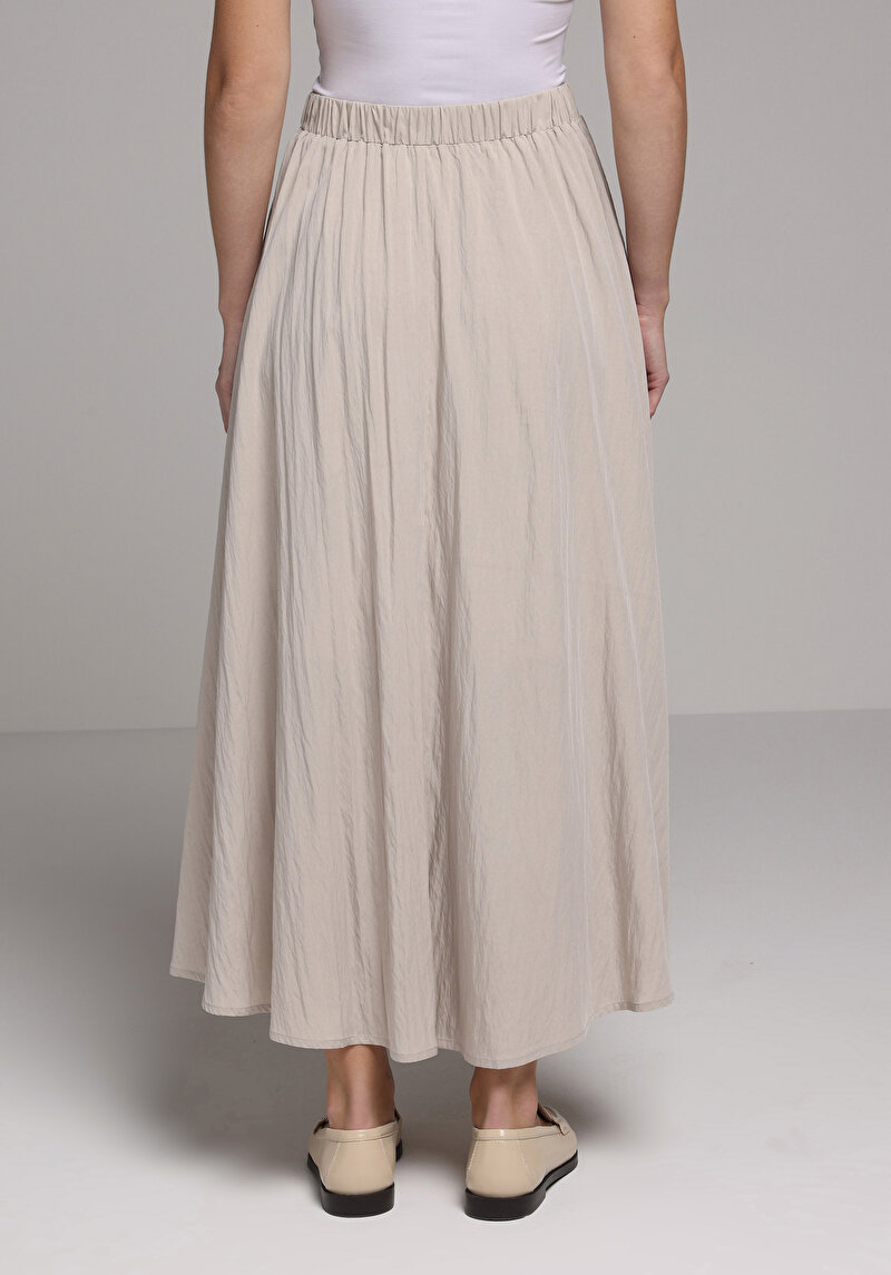 Maxi Length Düz  Kadın Taş Etek