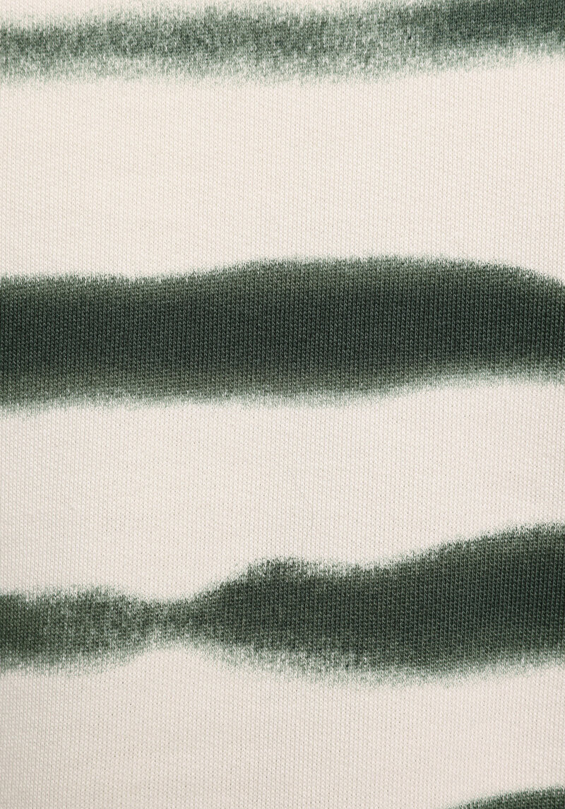 Regular Fit Yuvarlak Yaka Batik Kadın Yeşil Sweatshirt