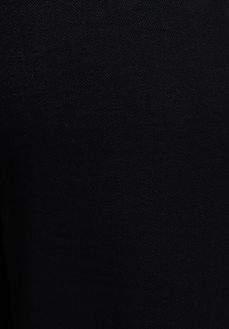 Regular Fit Yüksel Bel Geniş Paça Kadın Siyah  Pantolon