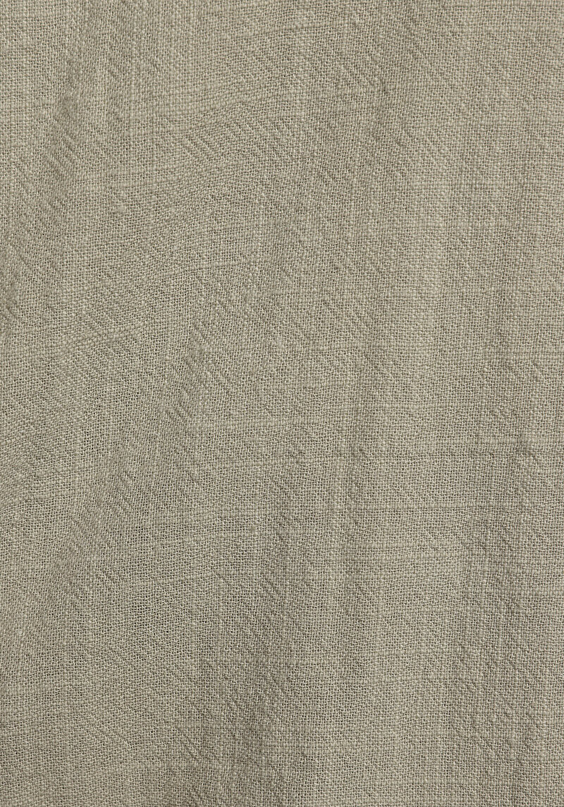 Boyfriend Fit Shirt Neck Düz Kadın Yeşil Uzun Kol Gömlek