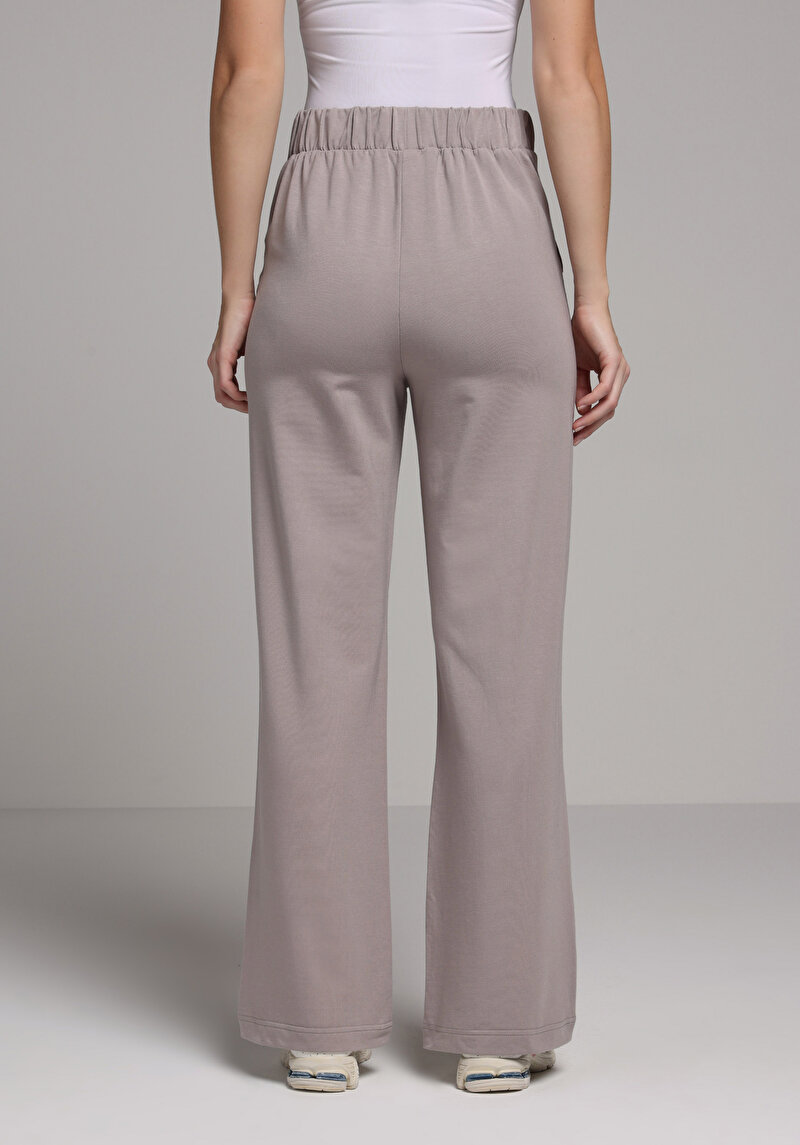 Regular Fit Orta Bel Düz Kadın  Eşofman Altı