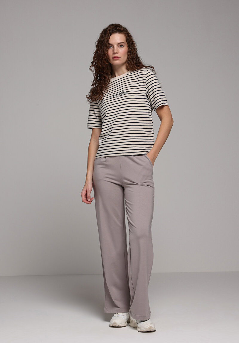 Regular Fit Orta Bel Düz Kadın  Eşofman Altı