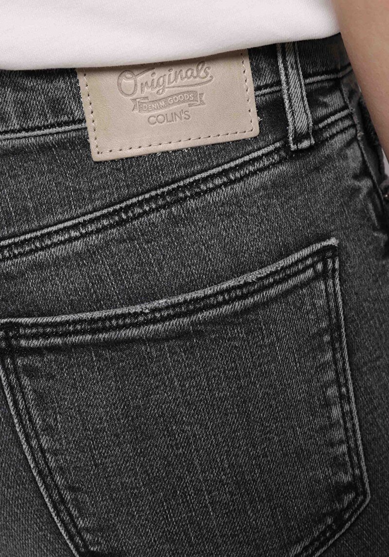 Slim Fit   Kadın Grey Denim Jean Pantolon