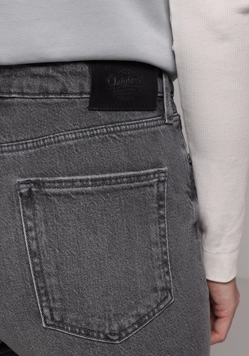 Regular Fit   Kadın Grey Denim Jean Pantolon