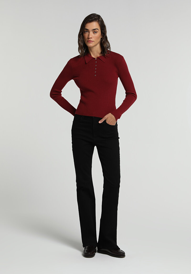 Regular Fit Kadın Black Black Denim Jean Pantolon