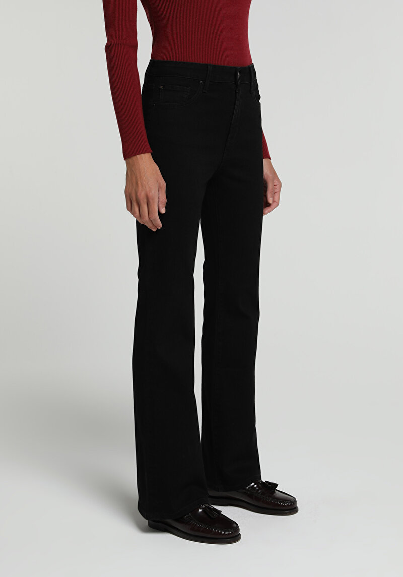 Regular Fit Kadın Black Black Denim Jean Pantolon