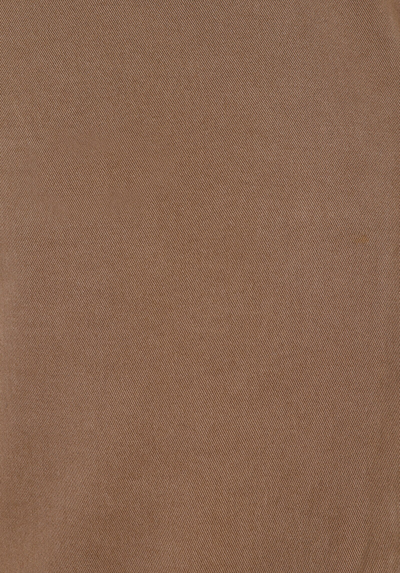 Slim Fit Orta Bel Düz Paça Erkek Kahverengi  Pantolon