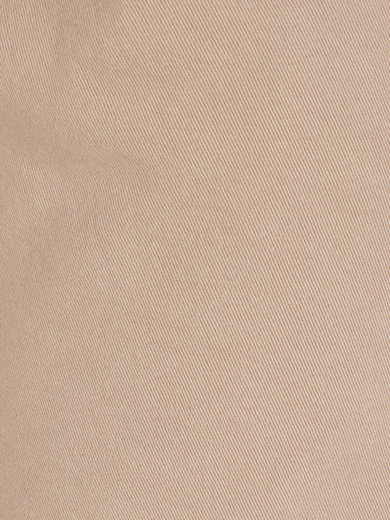 Slim Fit Orta Bel Düz Paça Erkek Bej  Pantolon