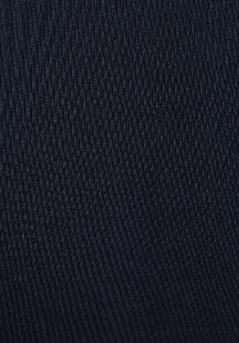 Regular Fit Yuvarlak Yaka Düz Erkek Lacivert Kısa Kol Tişört