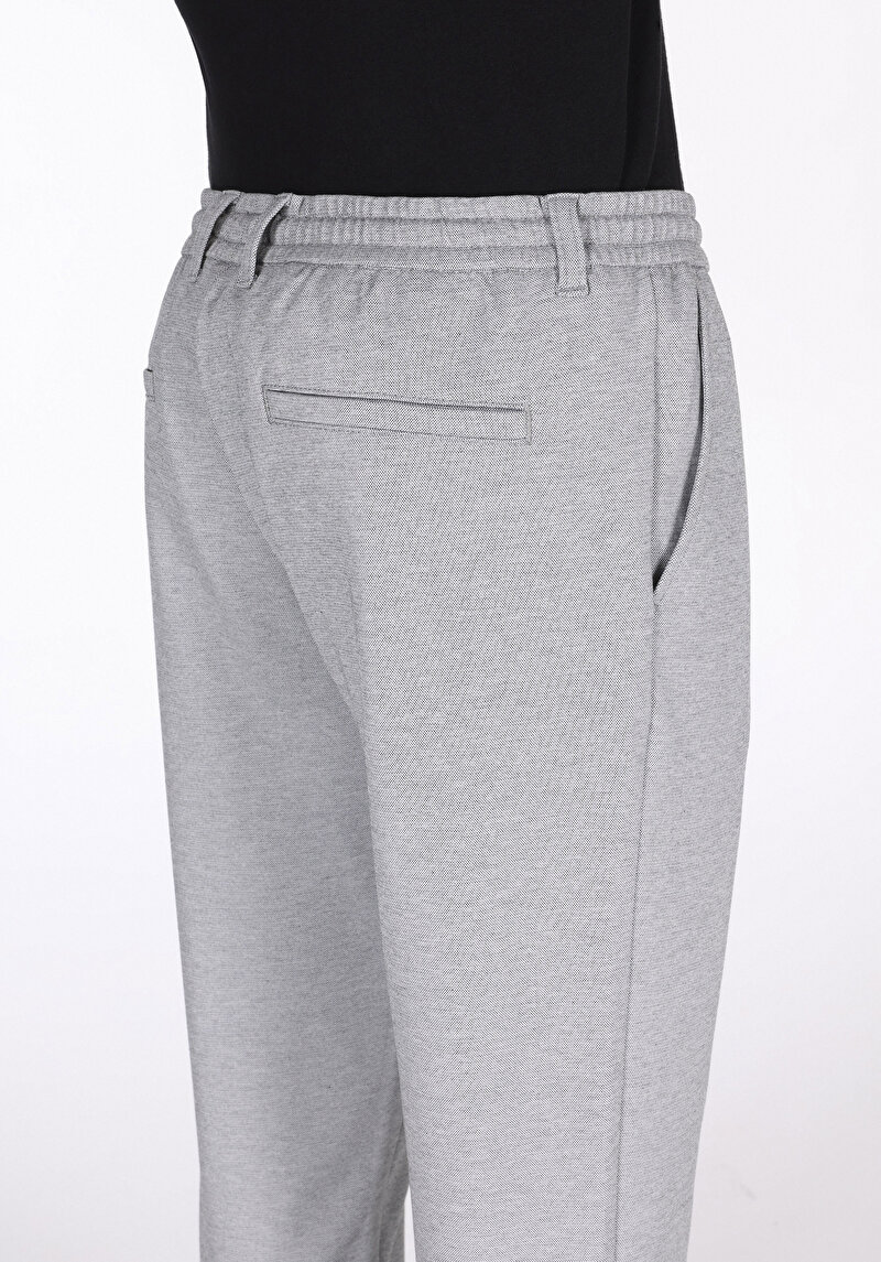 Slim Fit Orta Bel Uzun Paça Erkek Gri  Pantolon
