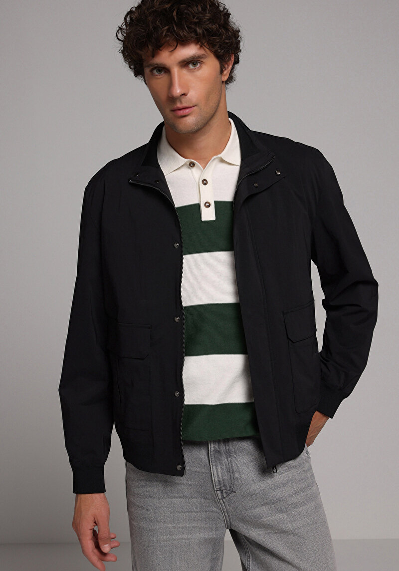 Regular Fit Erkek Siyah Ceket